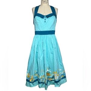 Disney Parks Original Dress Aqua Blue Magic Kingdom Attractions Dress